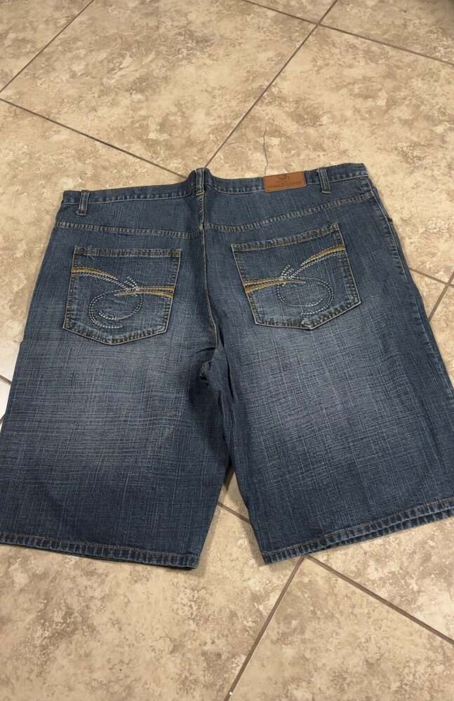 Vintage Y2K Eddie Domani Blue Baggy Denim Shorts Jorts